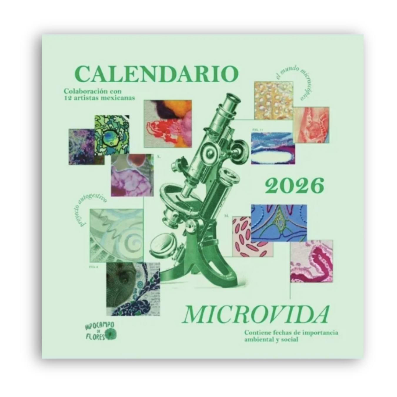 Calendario 2026 Microvida Colectiva Hipocampo de Flores