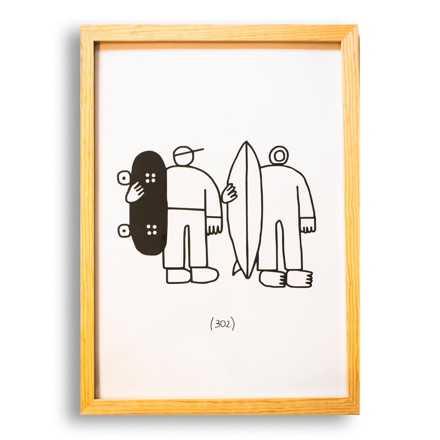 Flatboy Pieza Enmarcada Madera
