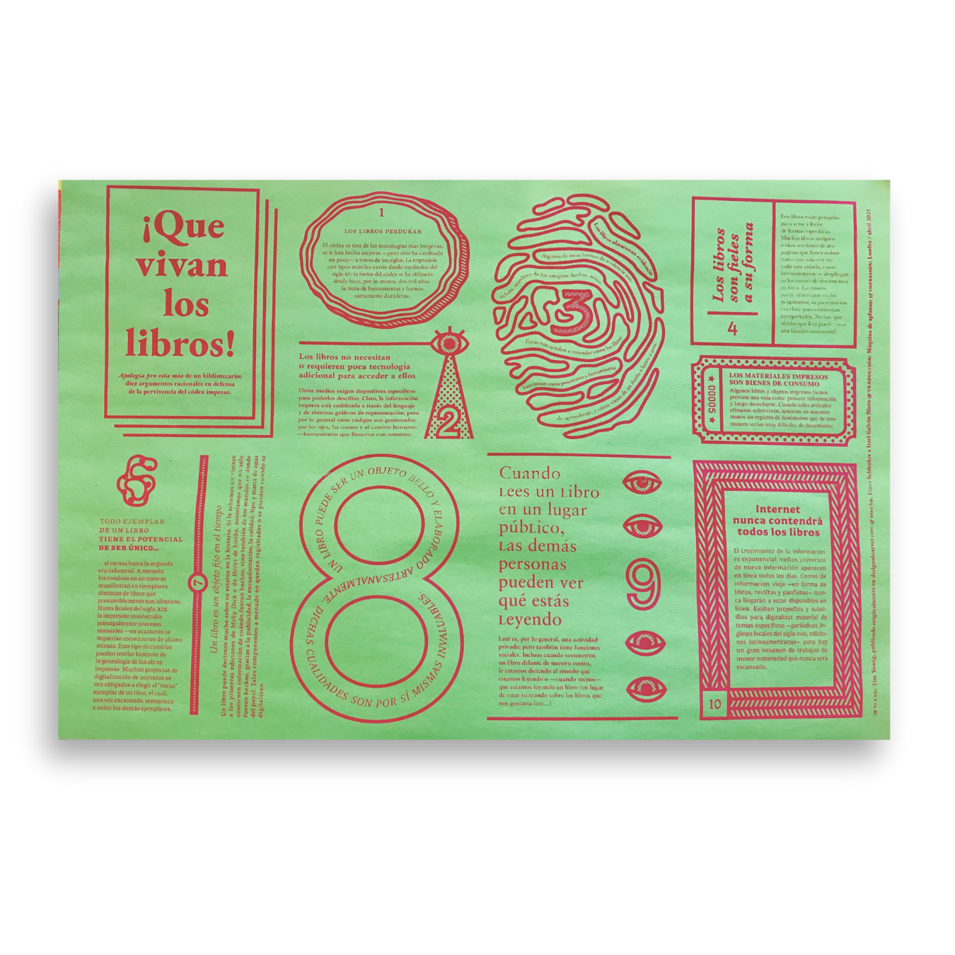 Que vivan los libros (serigrafía verde)