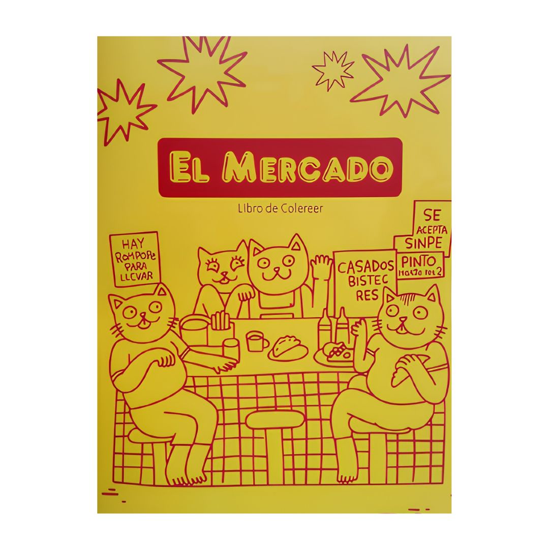 El mercado - Libro para colorear