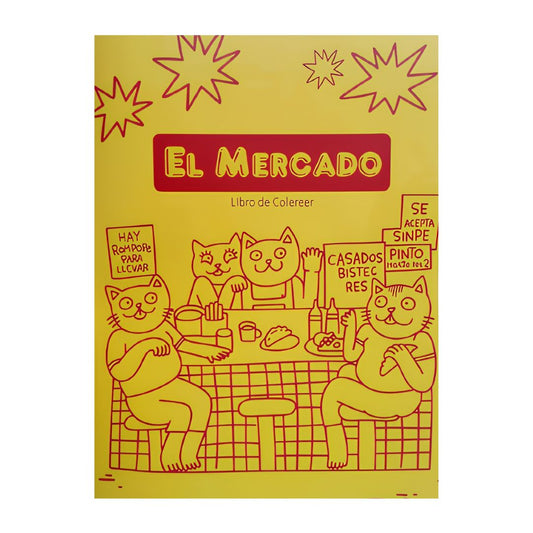 El mercado - Libro para colorear