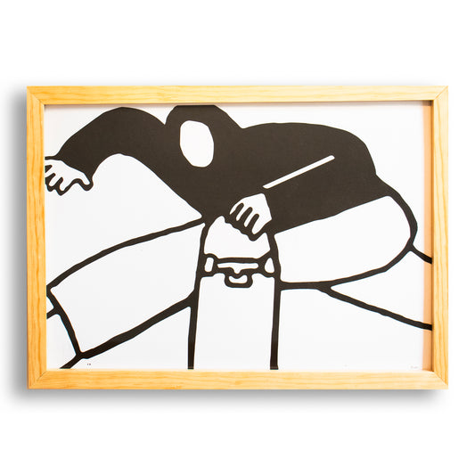 Flatboy Pieza Enmarcada Madera