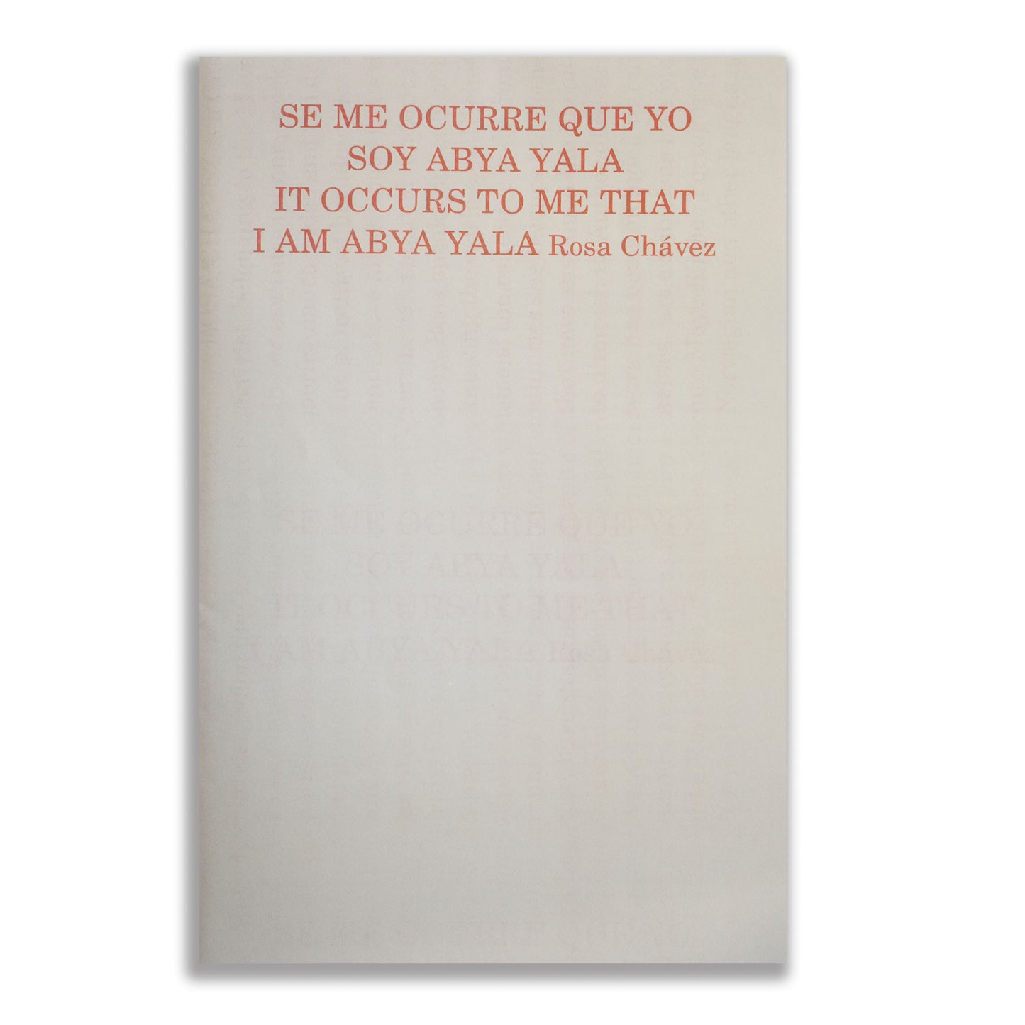 Se me ocurre que yo soy Abya Yala